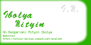 ibolya mityin business card